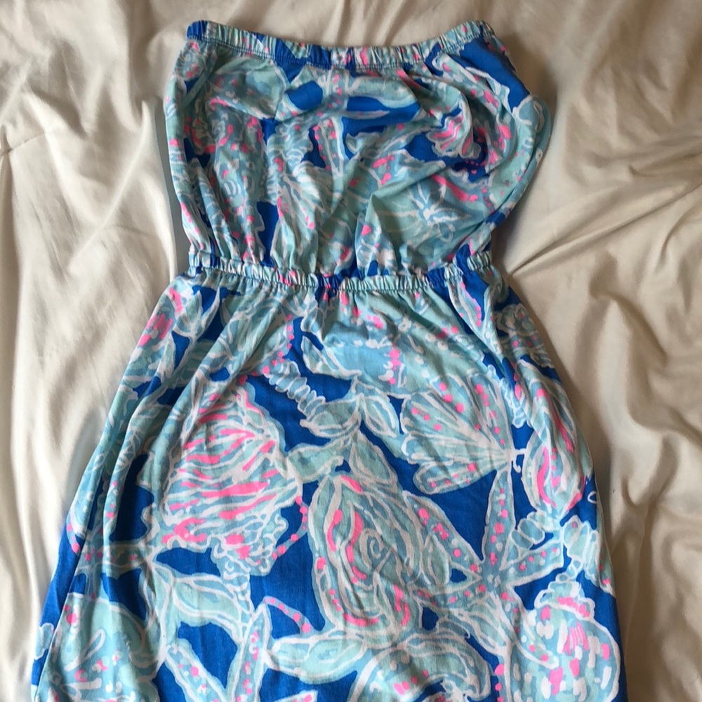 Lily pulitzer strapless dress